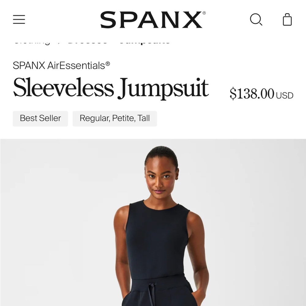 ISO SPANX Tall Small Sleeveless Jumpsuit